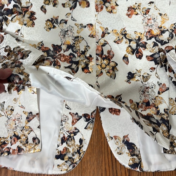 Suslo Couture Single Button Textured Floral Blazer Jacket White Men’s size 48 - Picture 9 of 11